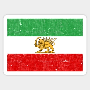 Iran // Faded Style Flag Design Sticker